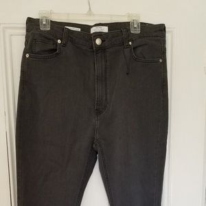Fringed dark gray Bershka jeans